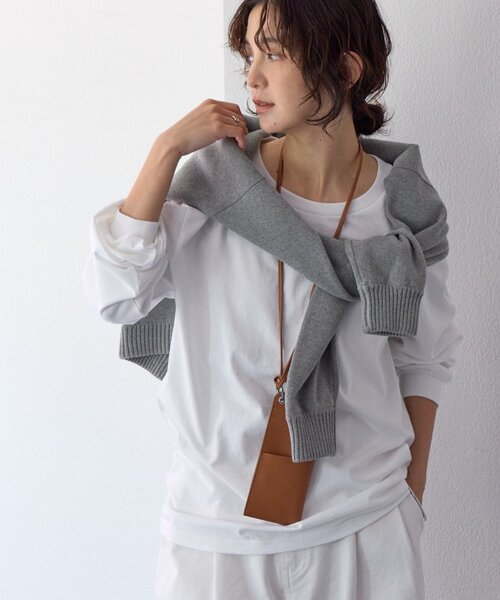 RIVE DROITE（リヴドロワ）の「【A・MONN(アモン)】オーバーロングTシャツ（Tシャツ/カットソー・レディース・ライトグレー/ホワイト・FREE）」の2枚目の写真