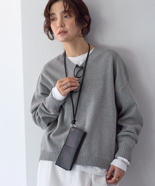 RIVE DROITE（リヴドロワ）の「【A・MONN(アモン)】オーバーロングTシャツ（Tシャツ/カットソー・レディース・ライトグレー/ホワイト・FREE）」の16枚目の写真