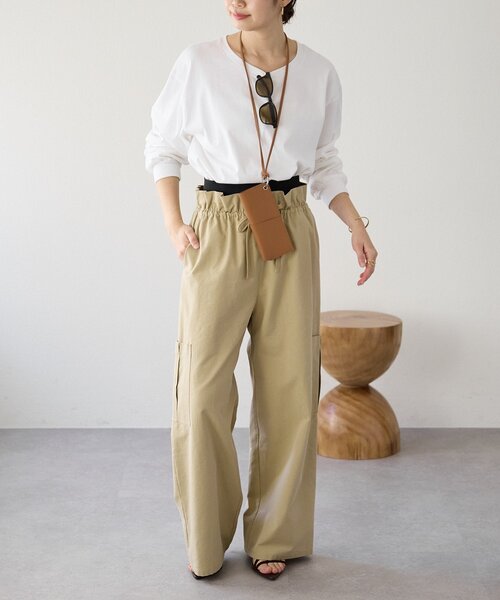 RIVE DROITE（リヴドロワ）の「【A・MONN(アモン)】オーバーロングTシャツ（Tシャツ/カットソー・レディース・ライトグレー/ホワイト・FREE）」の18枚目の写真