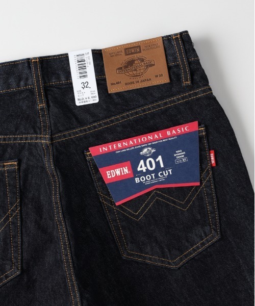 EDWIN(エドウィン)の「EDWIN(エドウィン)【メンズ】「401」ブーツカット(デニムパンツ・メンズ・ダークインディゴブルー・30inch/31inch/33inch/34inch/32inch/29inch/28inch/27inch)」の4枚目の写真