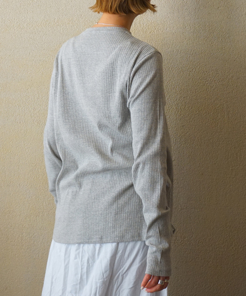 JOURNAL STANDARD LUXE（ジャーナルスタンダード　ラックス）の「ランダムテレコ プルオーバー（Tシャツ/カットソー・レディース・アイボリー/ブラック/グレー・FREE）」の10枚目の写真