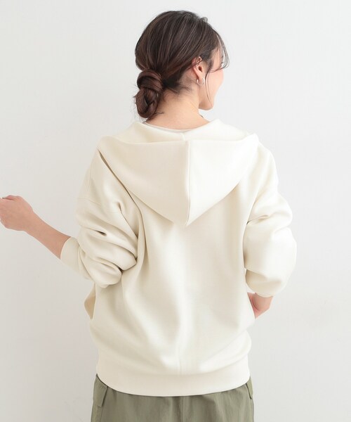 SHOO・LA・RUE（シューラルー）の「【セットアップ可/S-LL/なめらかタッチ】ZIPパーカ（パーカー・レディース・アイボリー/ブラウン系その他/グレー・01/02/03/04）」の5枚目の写真