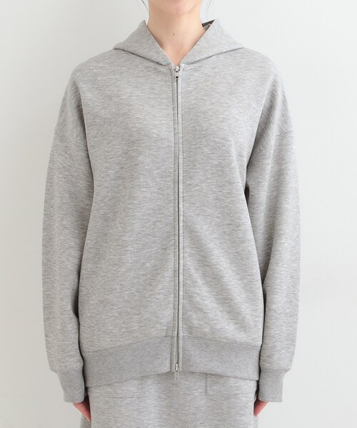 SHOO・LA・RUE（シューラルー）の「【セットアップ可/S-LL/なめらかタッチ】ZIPパーカ（パーカー・レディース・アイボリー/ブラウン系その他/グレー・01/02/03/04）」の16枚目の写真