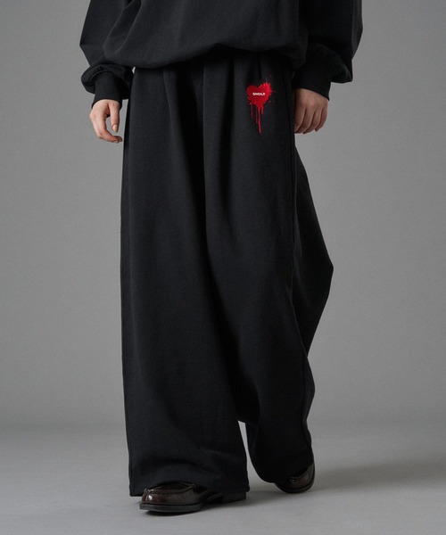 セール】HEART LOGO WIDE SWEATPANTS / ハートロゴワイドスウェット