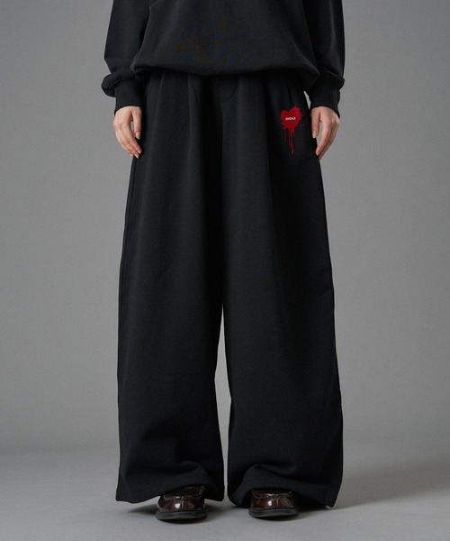HEART LOGO WIDE SWEATPANTS / ハートロゴワイドスウェットパンツ