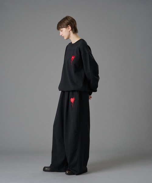セール】HEART LOGO WIDE SWEATPANTS / ハートロゴワイドスウェット
