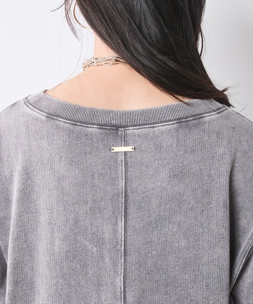 CHIC STYLE(シックスタイル)の「硫化染スウェット7分袖ロングワンピース <大きいサイズ有>シックスタイル(ワンピース・レディース・チャコール/グレー系・M/L/LL/3L/4L/5L)」の14枚目の写真