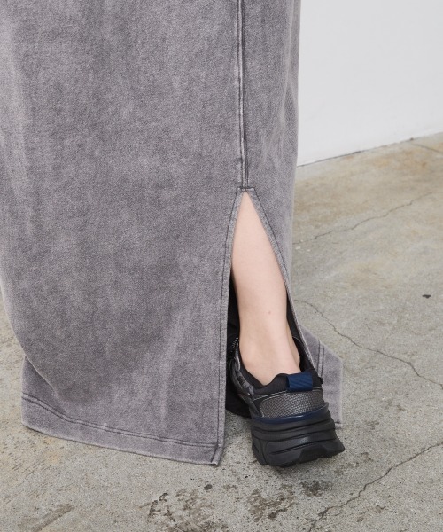 CHIC STYLE(シックスタイル)の「硫化染スウェット7分袖ロングワンピース <大きいサイズ有>シックスタイル(ワンピース・レディース・チャコール/グレー系・M/L/LL/3L/4L/5L)」の15枚目の写真