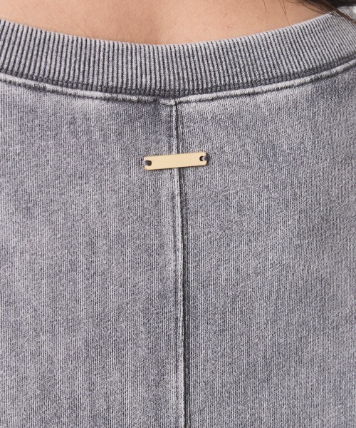 CHIC STYLE(シックスタイル)の「硫化染スウェット7分袖ロングワンピース <大きいサイズ有>シックスタイル(ワンピース・レディース・チャコール/グレー系・M/L/LL/3L/4L/5L)」の13枚目の写真