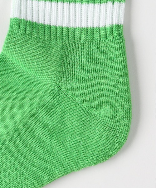Right-on（ライトオン）の「【BASIC SOCKS】ラインリブレギュラーソックス (スポーティデザイン / デイリーユース / タウンスタイル / 洗濯耐久性)（ソックス/靴下・メンズ・ブルー/ブラック/オレンジ/ライム/グリーン・フリー）」の13枚目の写真