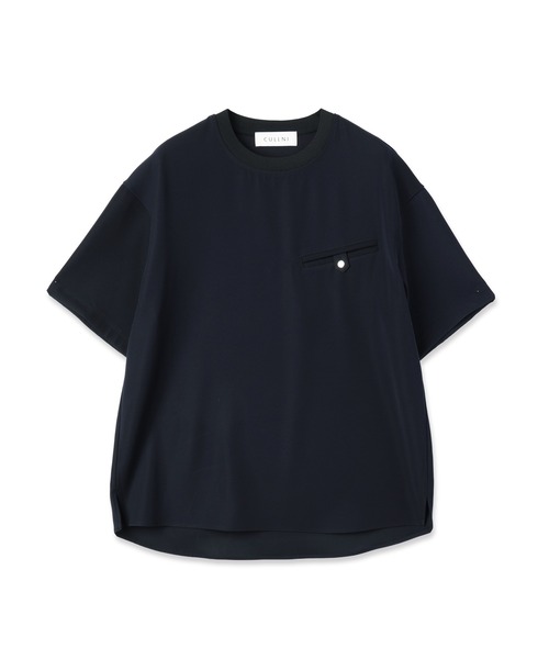 Dry Twill Button-Tab Pocket Short Sleeve Pullover（Tシャツ