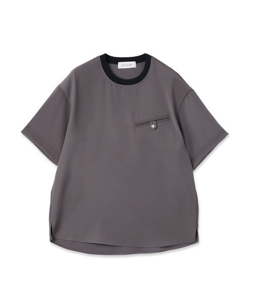 Dry Twill Button-Tab Pocket Short Sleeve Pullover（Tシャツ
