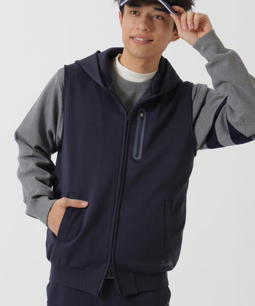 Jack Bunny!!(ジャックバニー)の「【Jack Bunny!!】PEダンボールフーディジップベスト(ベスト・メンズ・ネイビー/ブルー・LARGE/X-LARGE)」の2枚目の写真
