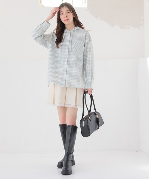 Honeys（ハニーズ）の「裏地パンツ付スカート（スカート・キッズ・アイボリー/ブラック/杢グレー・M/L/150cm/S）」の5枚目の写真