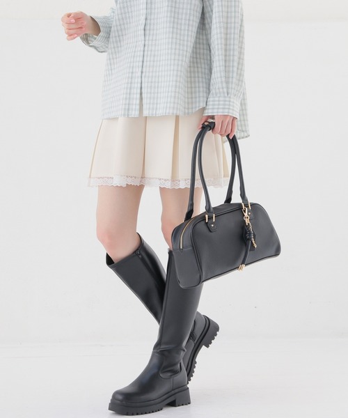 Honeys（ハニーズ）の「裏地パンツ付スカート（スカート・キッズ・アイボリー/ブラック/杢グレー・M/L/150cm/S）」の6枚目の写真