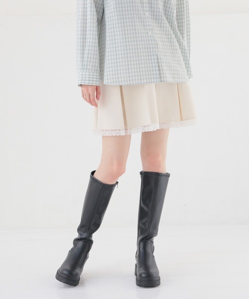 Honeys（ハニーズ）の「裏地パンツ付スカート（スカート・キッズ・アイボリー/ブラック/杢グレー・M/L/150cm/S）」の8枚目の写真