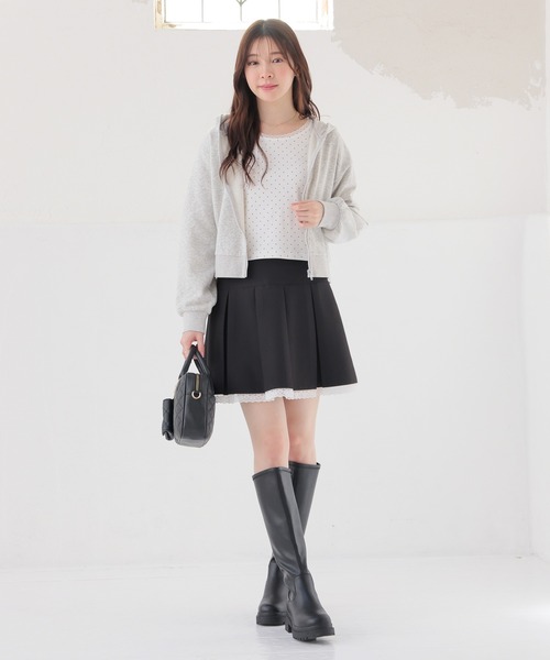 Honeys（ハニーズ）の「裏地パンツ付スカート（スカート・キッズ・アイボリー/ブラック/杢グレー・M/L/150cm/S）」の10枚目の写真