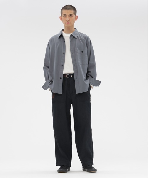 MHL.（エムエイチエル）の「GARMENT DYE COTTON SHIRTING（シャツ/ブラウス・メンズ・グリーン/ベージュ・SMALL/MEDIUM/LARGE）」の6枚目の写真