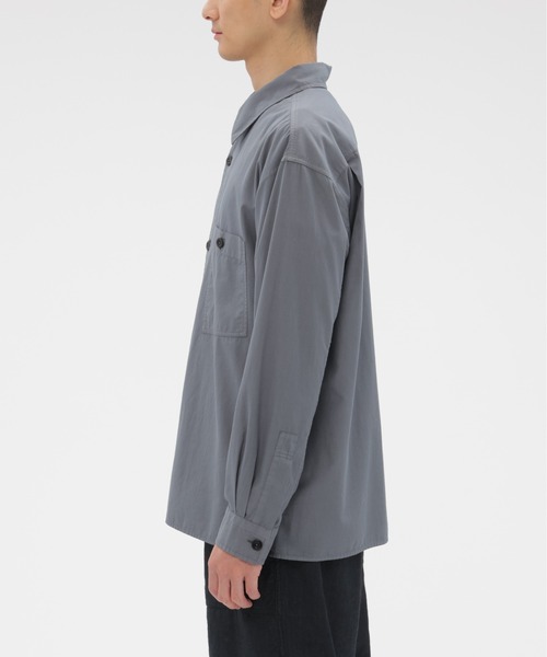 MHL.（エムエイチエル）の「GARMENT DYE COTTON SHIRTING（シャツ/ブラウス・メンズ・グリーン/ベージュ・SMALL/MEDIUM/LARGE）」の7枚目の写真