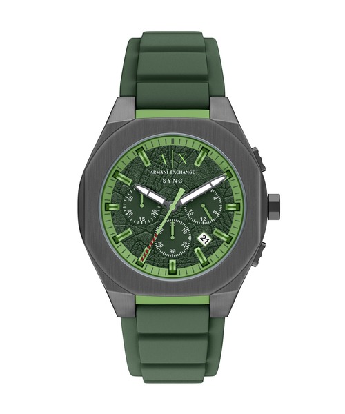 ARMANI EXCHANGE(アルマーニエクスチェンジ)の「アルマーニ・エクスチェンジ 腕時計 メンズ アナログ シリコン AX4292(アナログ腕時計・メンズ・グリーン・FREE)」の1枚目の写真