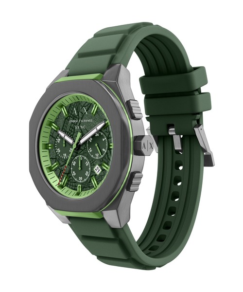 ARMANI EXCHANGE(アルマーニエクスチェンジ)の「アルマーニ・エクスチェンジ 腕時計 メンズ アナログ シリコン AX4292(アナログ腕時計・メンズ・グリーン・FREE)」の7枚目の写真