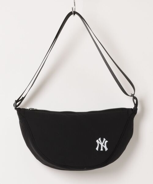MLB(メジャーリーグベースボール)の「MLB ラウンドミニショルダーバッグ1【ヤンキース/ドジャース】(ショルダーバッグ・レディース・ブラック/ブラック×ホワイト・FREE)」の1枚目の写真