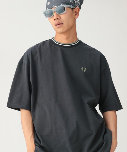 別注】FRED PERRY / オーバーサイズ ティップライン ピケ Tシャツ（T