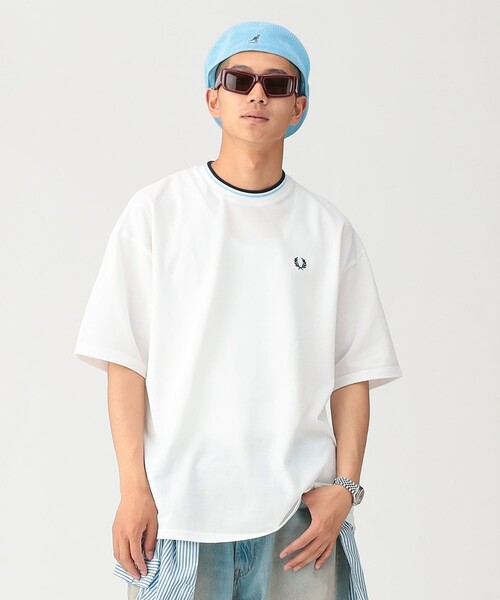 FRED PERRY(フレッドペリー)の「【別注】FRED PERRY / オーバーサイズ ティップライン ピケ Tシャツ(Tシャツ/カットソー・メンズ・チャコールグレー/ホワイト/ブラック・XL/L/M/S)」の22枚目の写真