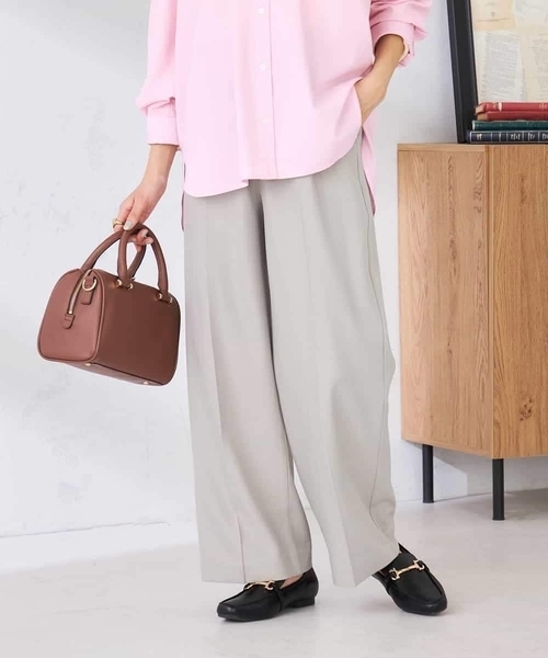 a.v.v（アーヴェヴェ）の「［支持率NO.1/イージーケア］イージーワイドパンツ（その他パンツ・レディース・カーキ/ブラック/ブルー/グレー・34/38/36/40/42）」の3枚目の写真