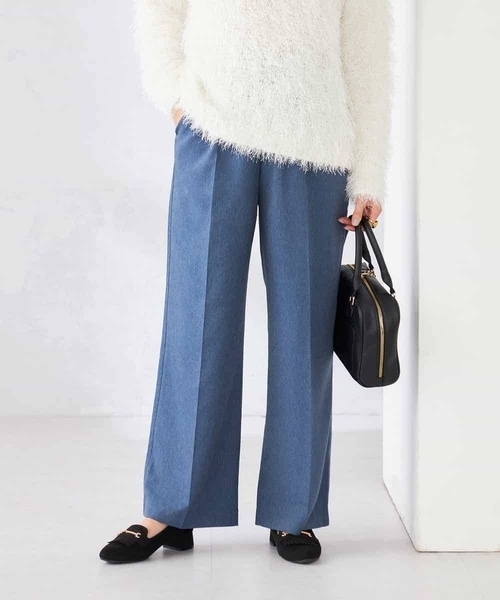 a.v.v（アーヴェヴェ）の「［支持率NO.1/イージーケア］イージーワイドパンツ（その他パンツ・レディース・カーキ/ブラック/ブルー/グレー・34/38/36/40/42）」の4枚目の写真