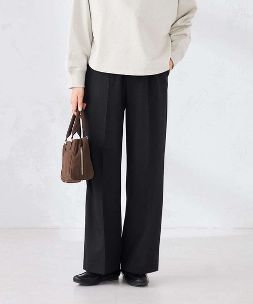 a.v.v（アーヴェヴェ）の「［支持率NO.1/イージーケア］イージーワイドパンツ（その他パンツ・レディース・カーキ/ブラック/ブルー/グレー・34/38/36/40/42）」の2枚目の写真