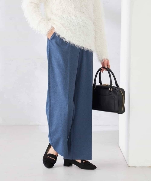 a.v.v（アーヴェヴェ）の「［支持率NO.1/イージーケア］イージーワイドパンツ（その他パンツ・レディース・カーキ/ブラック/ブルー/グレー・34/38/36/40/42）」の22枚目の写真