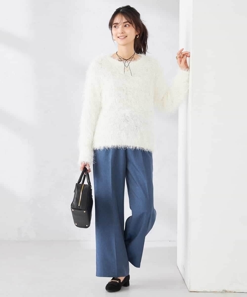 a.v.v（アーヴェヴェ）の「［支持率NO.1/イージーケア］イージーワイドパンツ（その他パンツ・レディース・カーキ/ブラック/ブルー/グレー・34/38/36/40/42）」の21枚目の写真