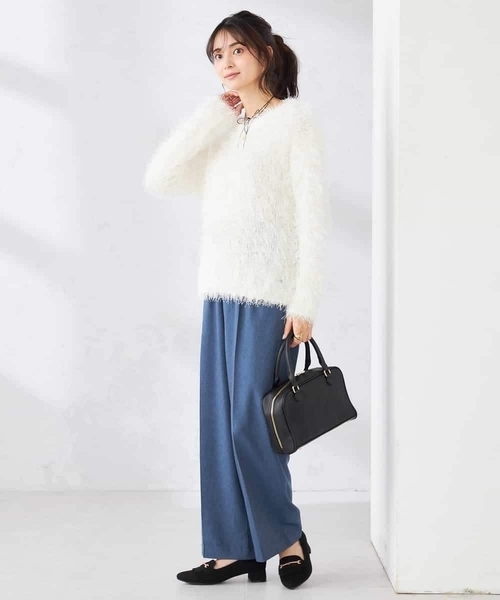 a.v.v（アーヴェヴェ）の「［支持率NO.1/イージーケア］イージーワイドパンツ（その他パンツ・レディース・カーキ/ブラック/ブルー/グレー・34/38/36/40/42）」の20枚目の写真