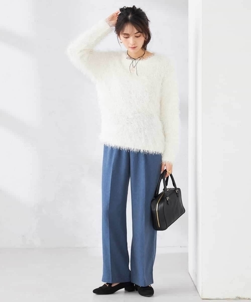 a.v.v（アーヴェヴェ）の「［支持率NO.1/イージーケア］イージーワイドパンツ（その他パンツ・レディース・カーキ/ブラック/ブルー/グレー・34/38/36/40/42）」の19枚目の写真