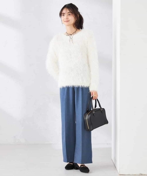 a.v.v（アーヴェヴェ）の「［支持率NO.1/イージーケア］イージーワイドパンツ（その他パンツ・レディース・カーキ/ブラック/ブルー/グレー・34/38/36/40/42）」の18枚目の写真