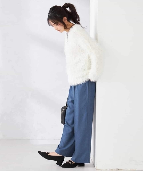 a.v.v（アーヴェヴェ）の「［支持率NO.1/イージーケア］イージーワイドパンツ（その他パンツ・レディース・カーキ/ブラック/ブルー/グレー・34/38/36/40/42）」の16枚目の写真