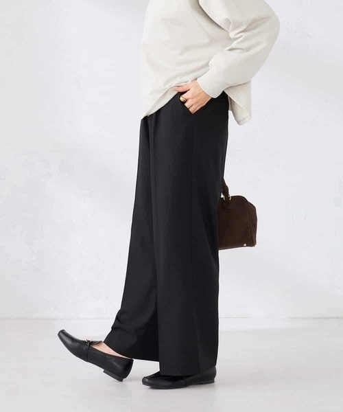 a.v.v（アーヴェヴェ）の「［支持率NO.1/イージーケア］イージーワイドパンツ（その他パンツ・レディース・カーキ/ブラック/ブルー/グレー・34/38/36/40/42）」の6枚目の写真