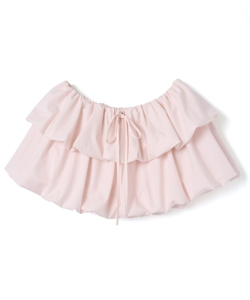 mic by Olu.（ミックバイオルドット）の「ホイップオフショルダートップス（シャツ/ブラウス・レディース・ブラック/ベビーピンク/ホワイト・FREE）」の4枚目の写真