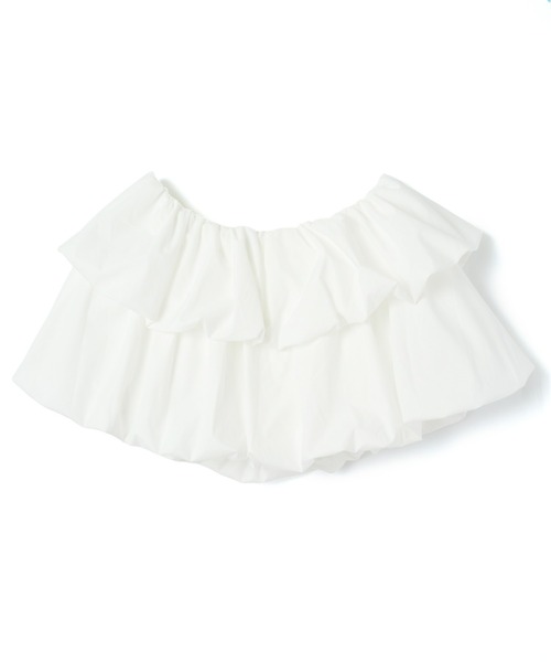 mic by Olu.（ミックバイオルドット）の「ホイップオフショルダートップス（シャツ/ブラウス・レディース・ブラック/ベビーピンク/ホワイト・FREE）」の11枚目の写真