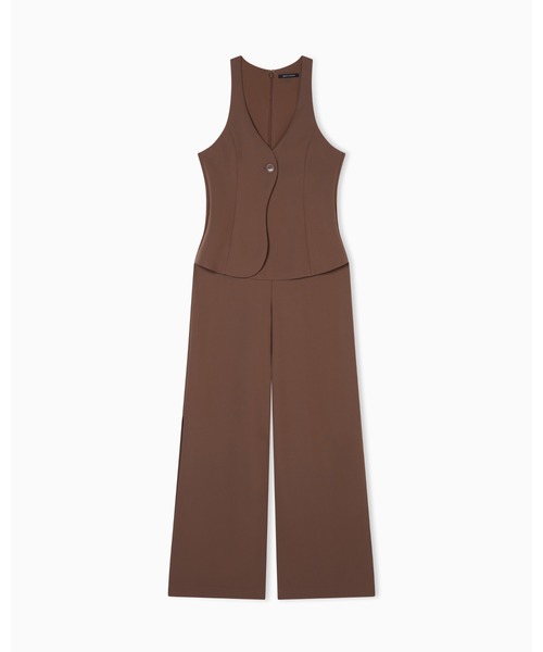 ARMANI EXCHANGE（アルマーニエクスチェンジ）の「【A|X アルマーニ エクスチェンジ】2Pライク ジャンプスーツ（サロペット/オーバーオール・レディース・ブラウン・6/4/2/0）」の4枚目の写真