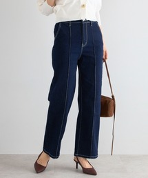STRETA（ストレタ）の「【骨格ストレート向け】ストレッチセンターシームストレートデニムパンツ（デニムパンツ）」