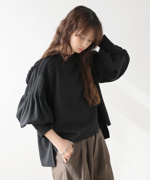 La-gemme(ラジェム)の「タックラグランスリーブ トップス(シャツ/ブラウス・レディース・ベージュ/ブラック/ホワイト・フリー)」の16枚目の写真