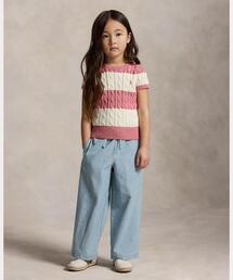 POLO RALPH LAUREN CHILDRENSWEAR | インディゴ シャンブレー ワイドレッグ パンツ(その他パンツ)