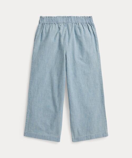 POLO RALPH LAUREN CHILDRENSWEAR（ポロ ラルフ ローレン チルドレンズウェア）の「インディゴ シャンブレー ワイドレッグ パンツ（その他パンツ・キッズ・ブルー・6/4/3）」の2枚目の写真