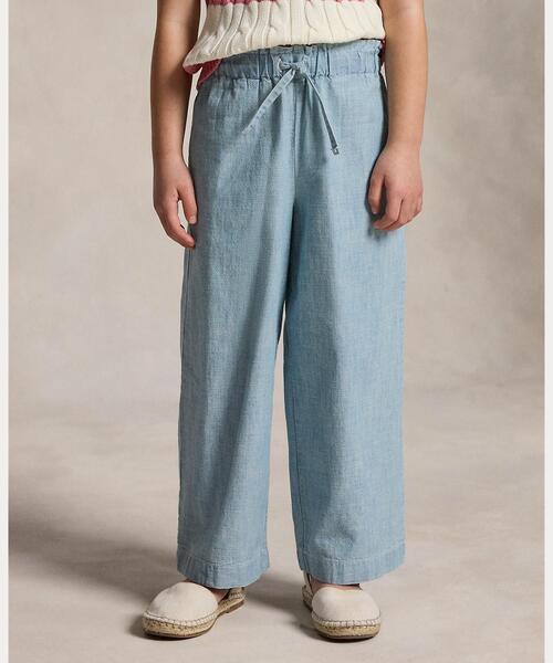 POLO RALPH LAUREN CHILDRENSWEAR（ポロ ラルフ ローレン チルドレンズウェア）の「インディゴ シャンブレー ワイドレッグ パンツ（その他パンツ・キッズ・ブルー・6/4/3）」の3枚目の写真