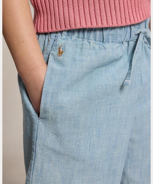 POLO RALPH LAUREN CHILDRENSWEAR（ポロ ラルフ ローレン チルドレンズウェア）の「インディゴ シャンブレー ワイドレッグ パンツ（その他パンツ・キッズ・ブルー・6/4/3）」の4枚目の写真