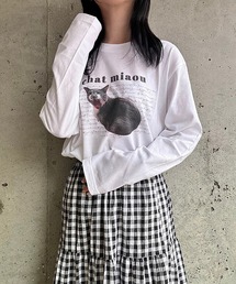 あくびキャットロンT／長袖Tシャツ
