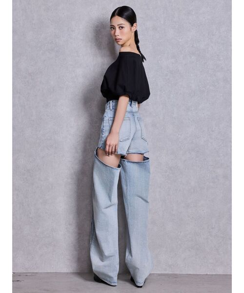 GYDA(ジェイダ)の「GGエンボスオフショルトップス(Tシャツ/カットソー・レディース・ミント/ブラック/オフホワイト・FREE)」の11枚目の写真