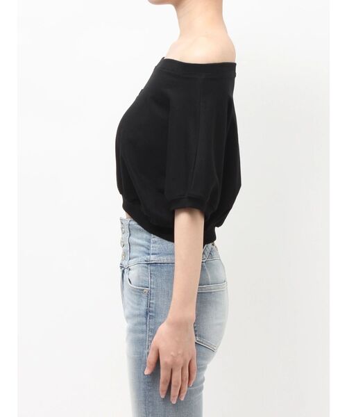 GYDA(ジェイダ)の「GGエンボスオフショルトップス(Tシャツ/カットソー・レディース・ミント/ブラック/オフホワイト・FREE)」の17枚目の写真